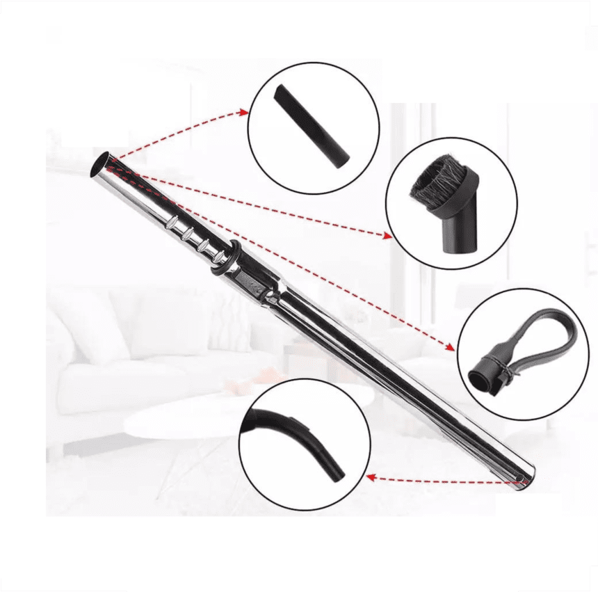 Tubo di aspirazione telescopico regolabile da 35 mm, tubo di prolunga in acciaio inox, accessorio compatibile con aspirapolvere Miele C2 C3 S2110