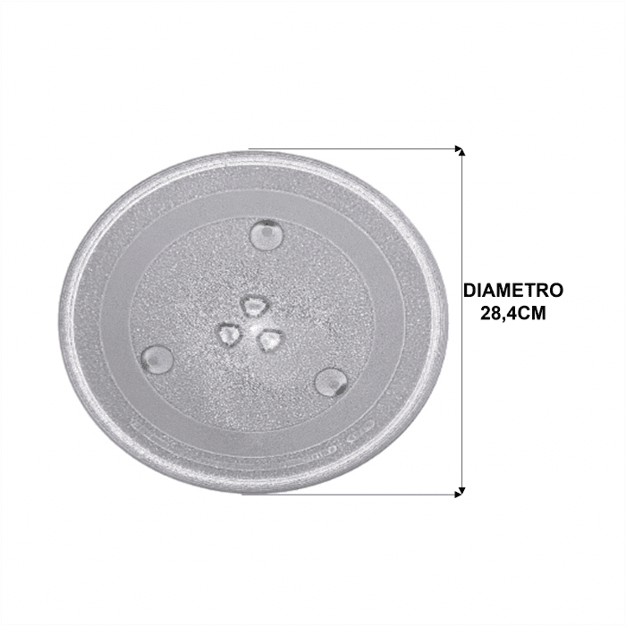 Plato De Cristal Horno Microondas - Diámetro 28,4cm