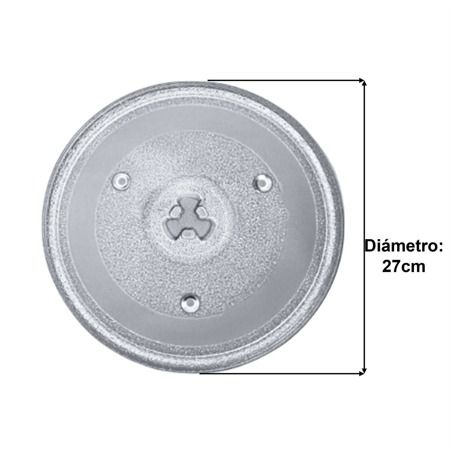 Plato microondas 32cm diametro eje trebol