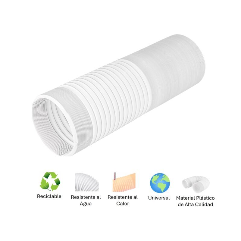 Adaptador Para Manguera De Aire Acondicionado Portátil – Diámetro 130 Mm, Rosca En Ambos Sentidos, Fácil Instalación