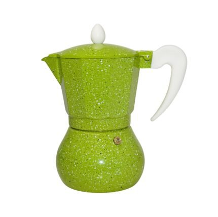 Cafetera Italiana de Aluminio 6 tazas Verde