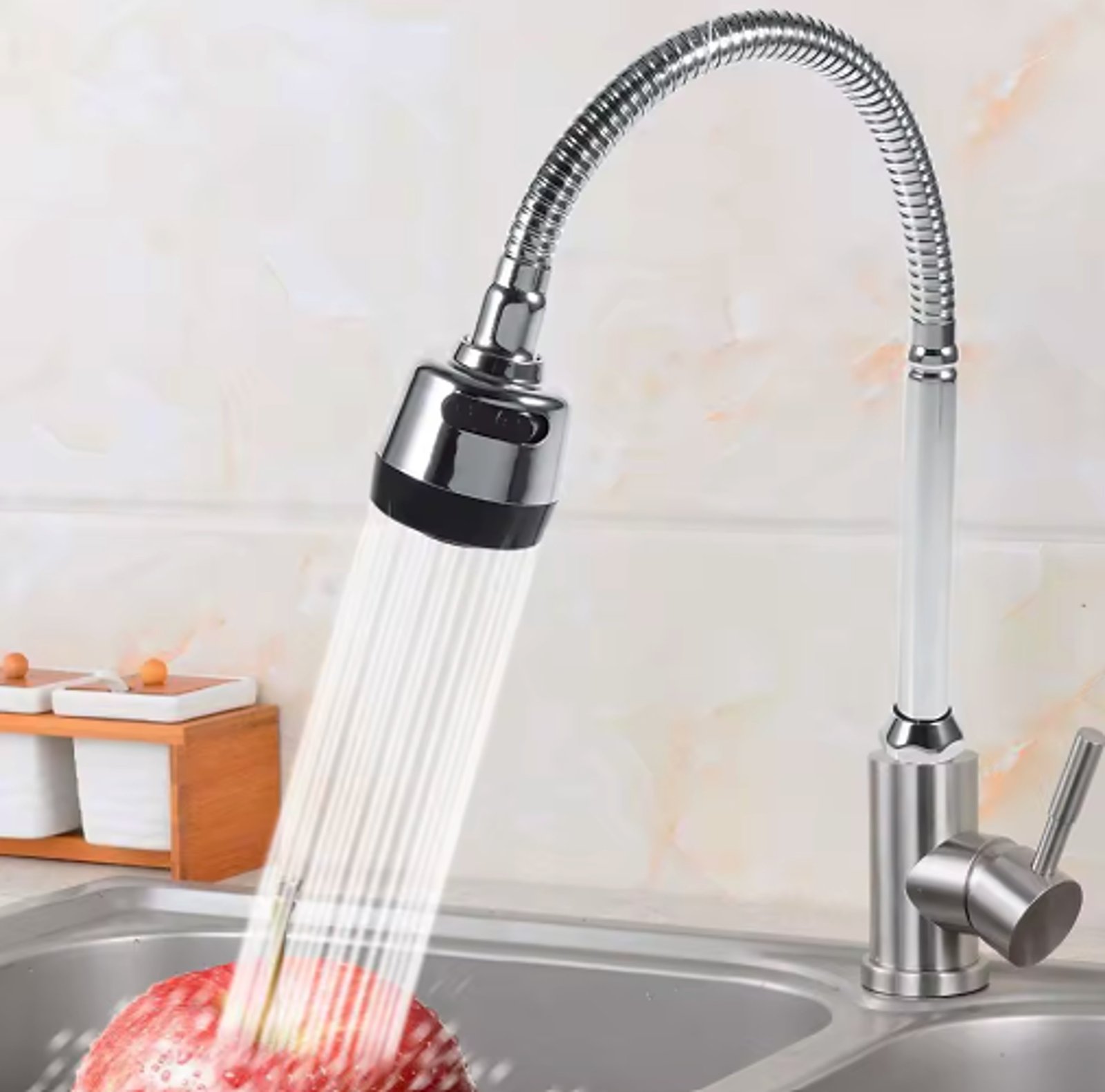 Adaptador de Grifo de Agua Giratorio 360° Negro
