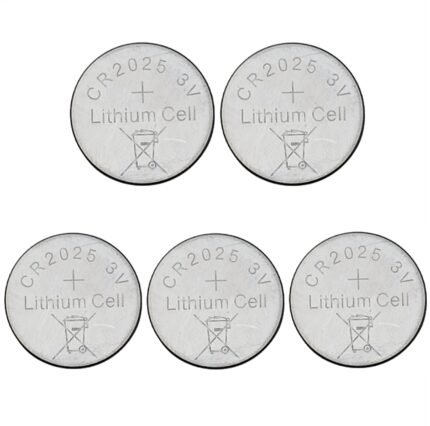 Batería CR2025 3V Litio Pilas Botón - 5 Unidades
