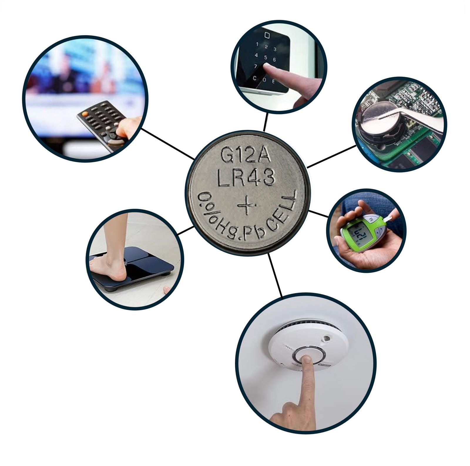 Batería AG12 1,55V Alcalina Pilas Botón