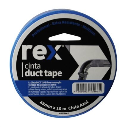 Cinta Adhesiva Duct Tape 48mm x 10m Azul
