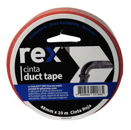 Cinta Adhesiva Duct Tape 48mm x 10m Rojo