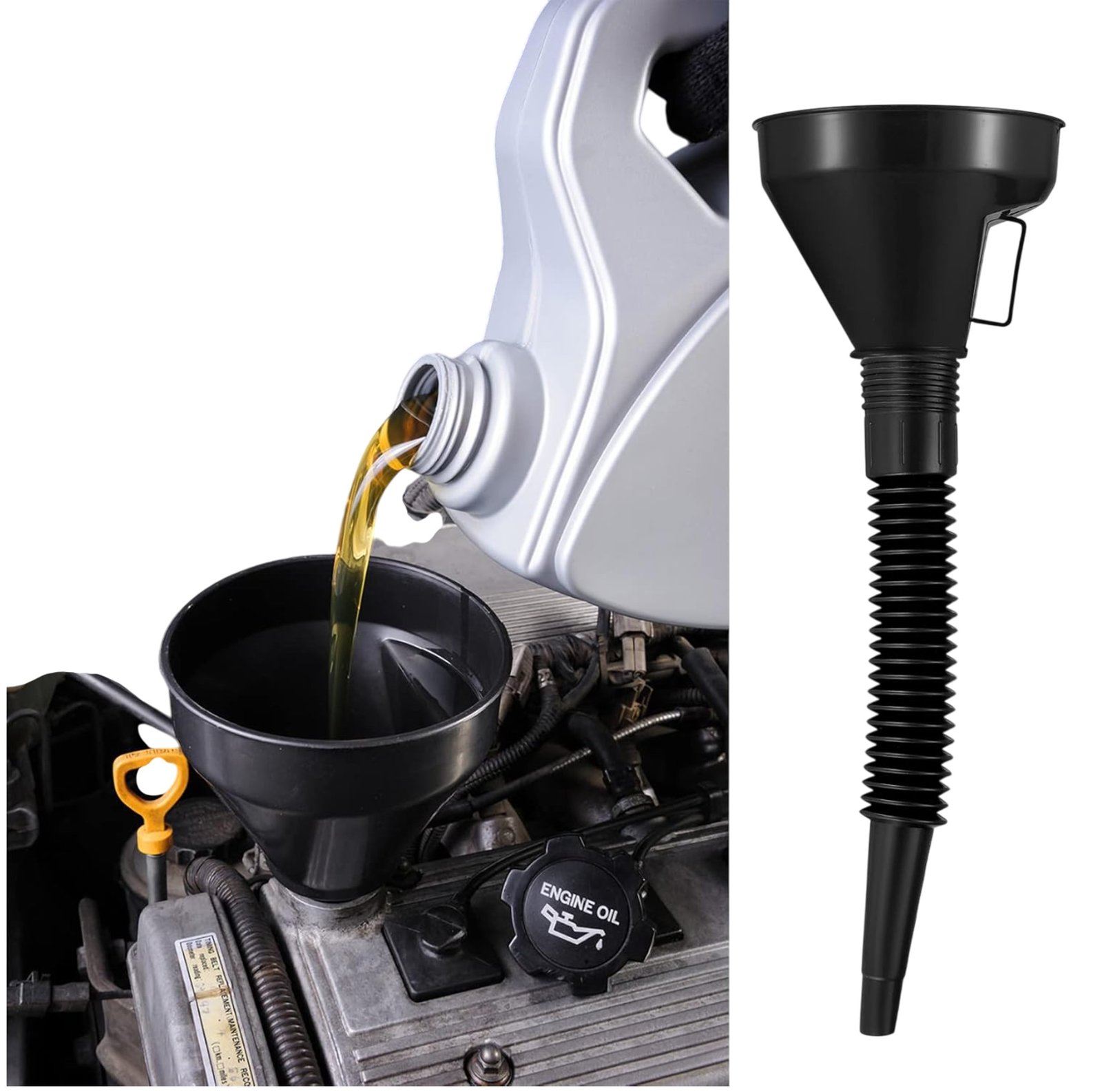 Embudo Plástico Con Cuello Flexible Multiusos