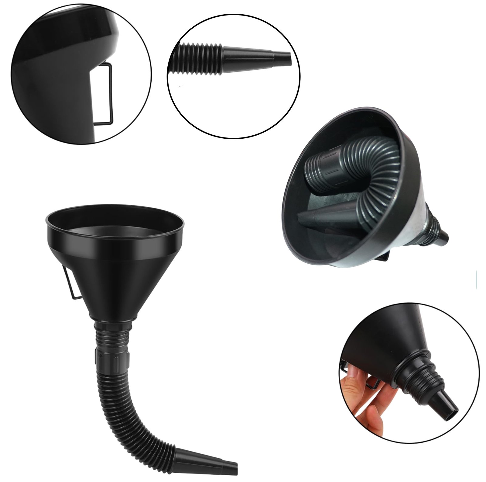 Embudo Plástico Con Cuello Flexible Multiusos