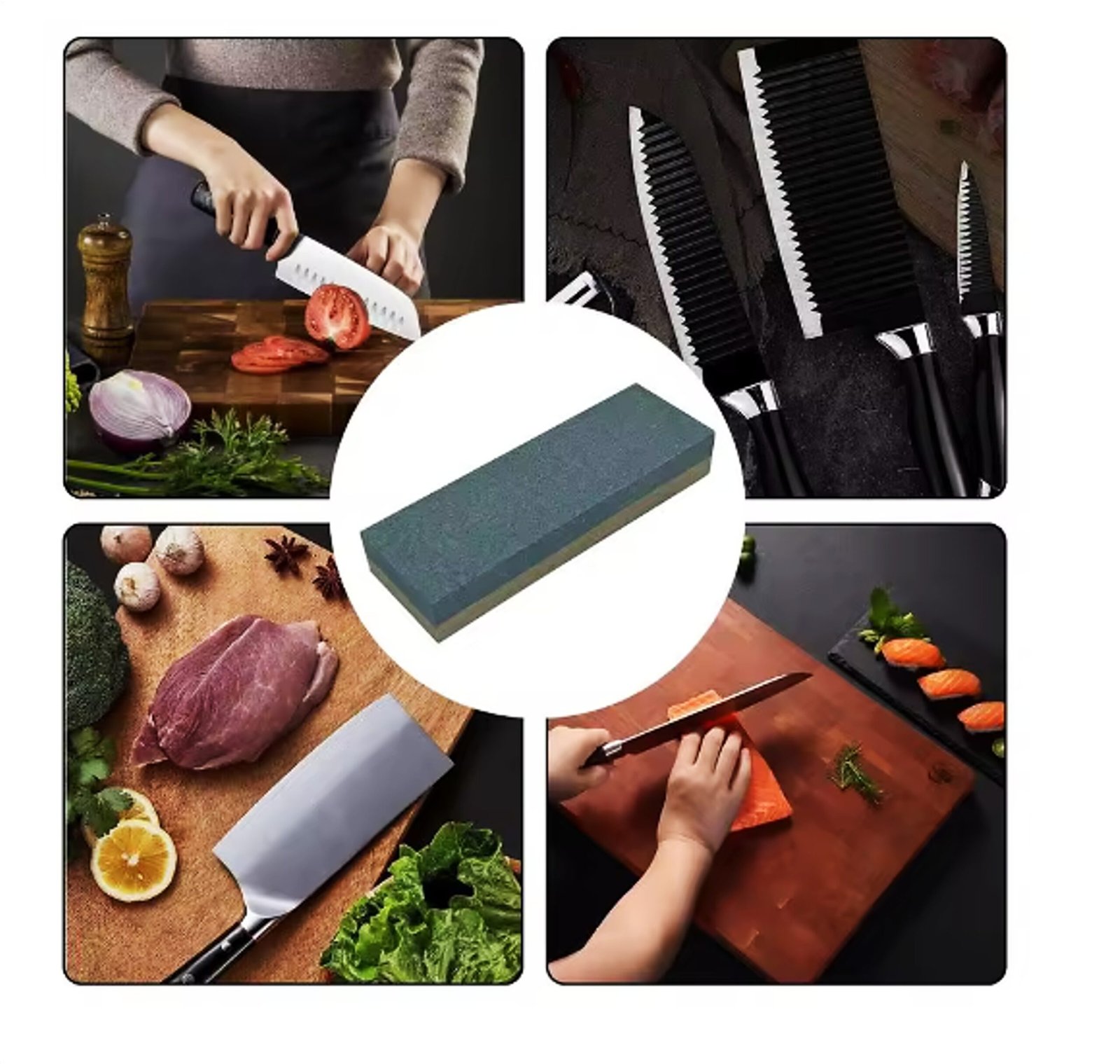 Piedra Afilador De Cuchillo De Cocina 8"