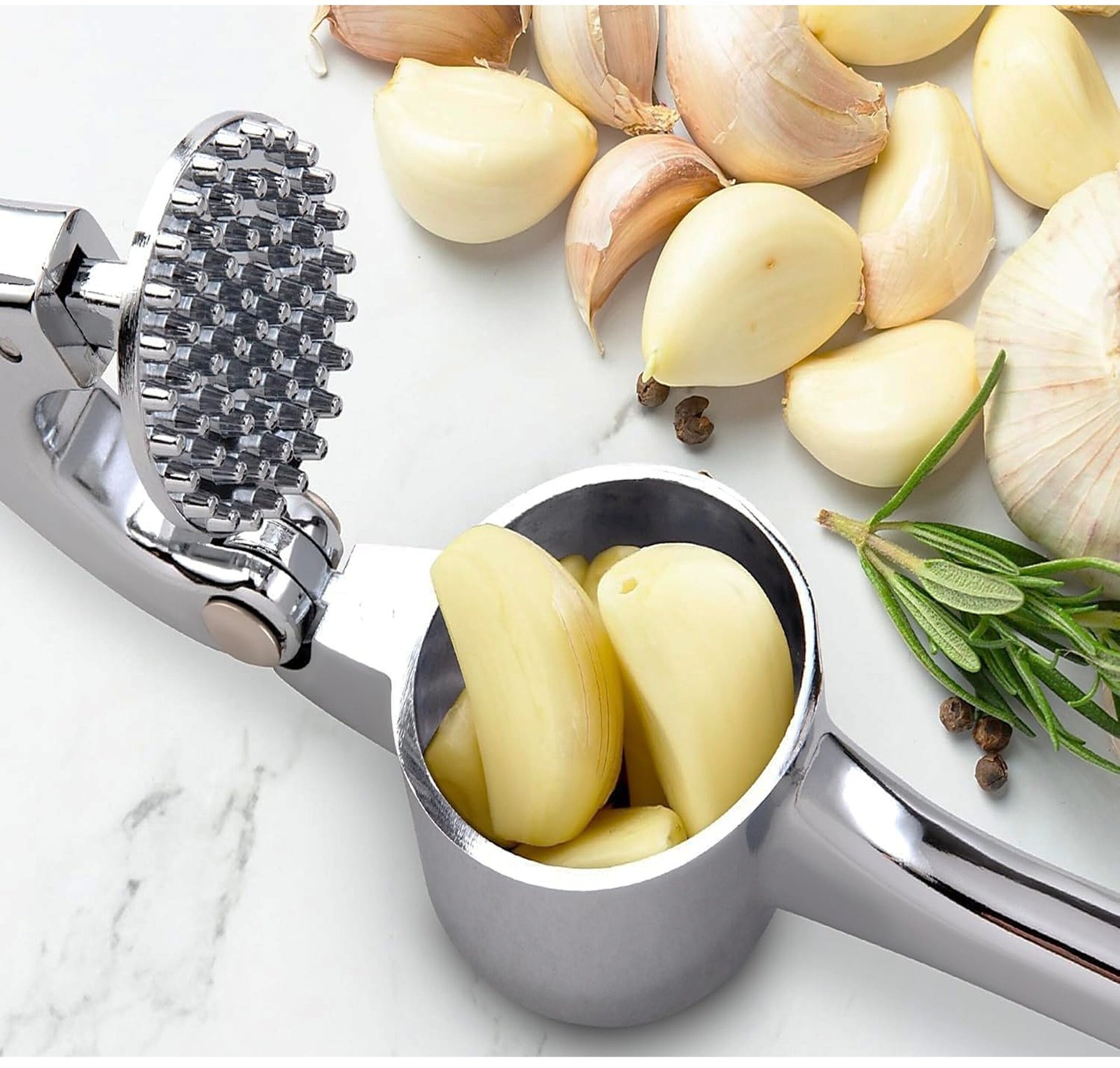 Triturador De Ajo Machacador Moledor Prensa Manual Acero Inoxidable