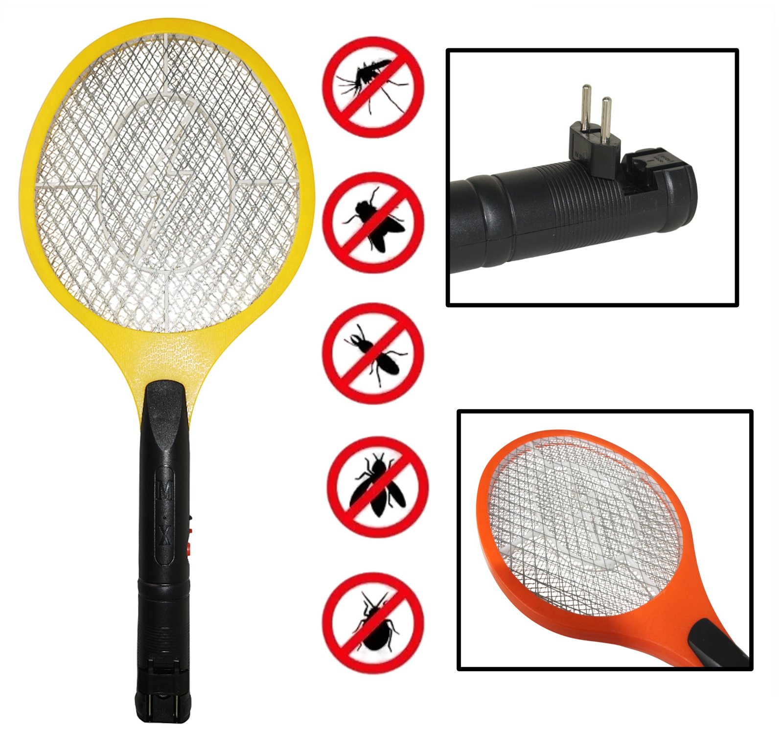 Raqueta Mata Moscas Eléctrico Recargable