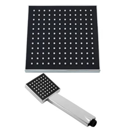 Set Plato Ducha Cuadrado+ Mango Ducha Negro