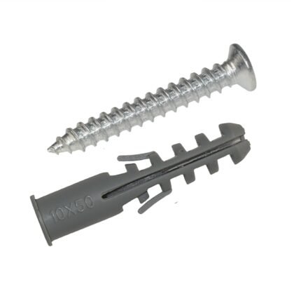 Tarugo con Tornillo 10x50 mm - 50 Piezas