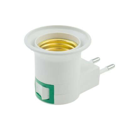 Soquete Para Ampolleta E27 Con Interruptor Y Enchufe