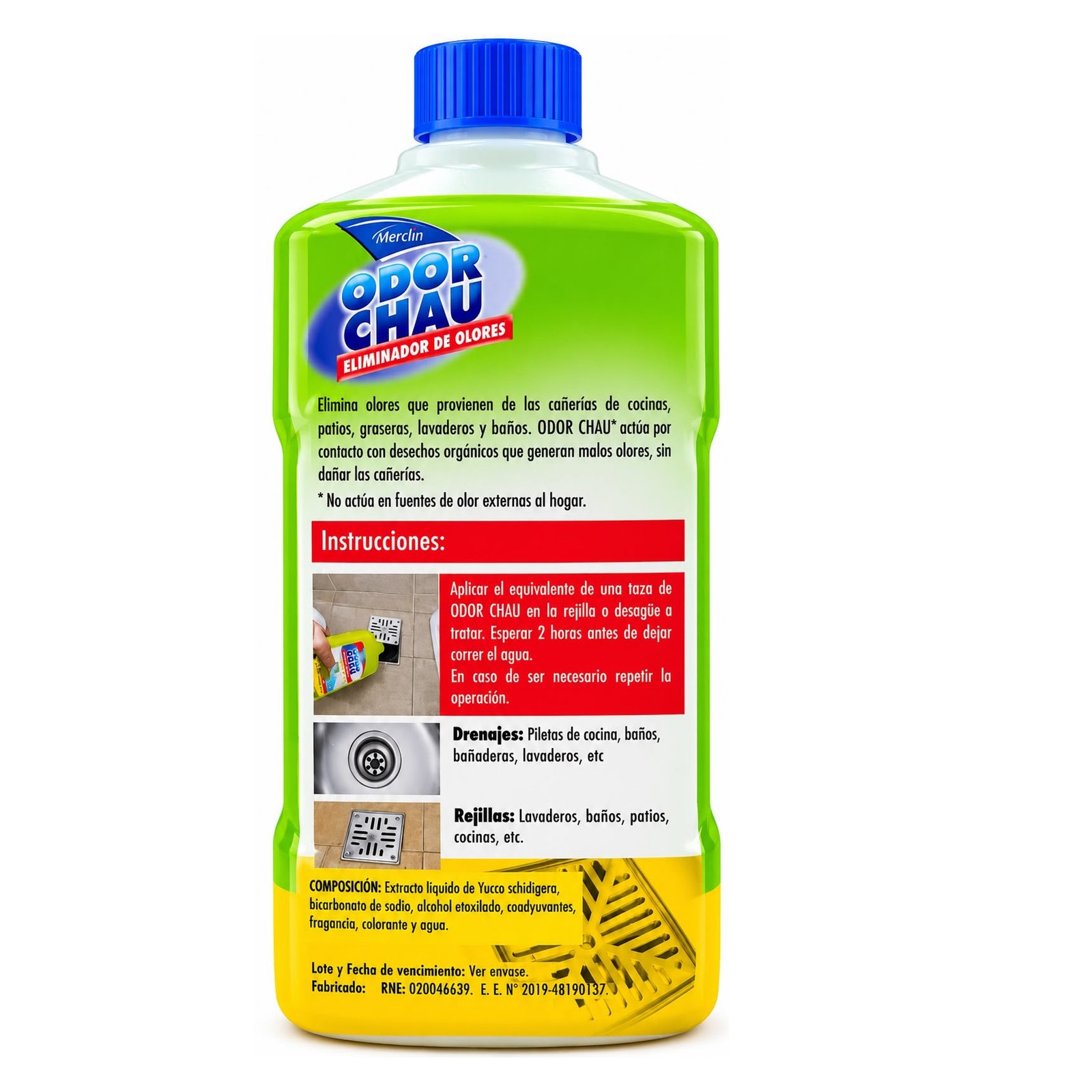 Eliminador de Olores ODOR CHAU 1 Litro - Merclin