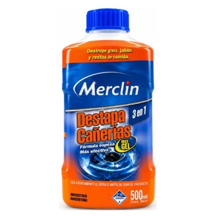 Destapa Cañerías Max Gel 3 en 1 de 500 ml - Merclin
