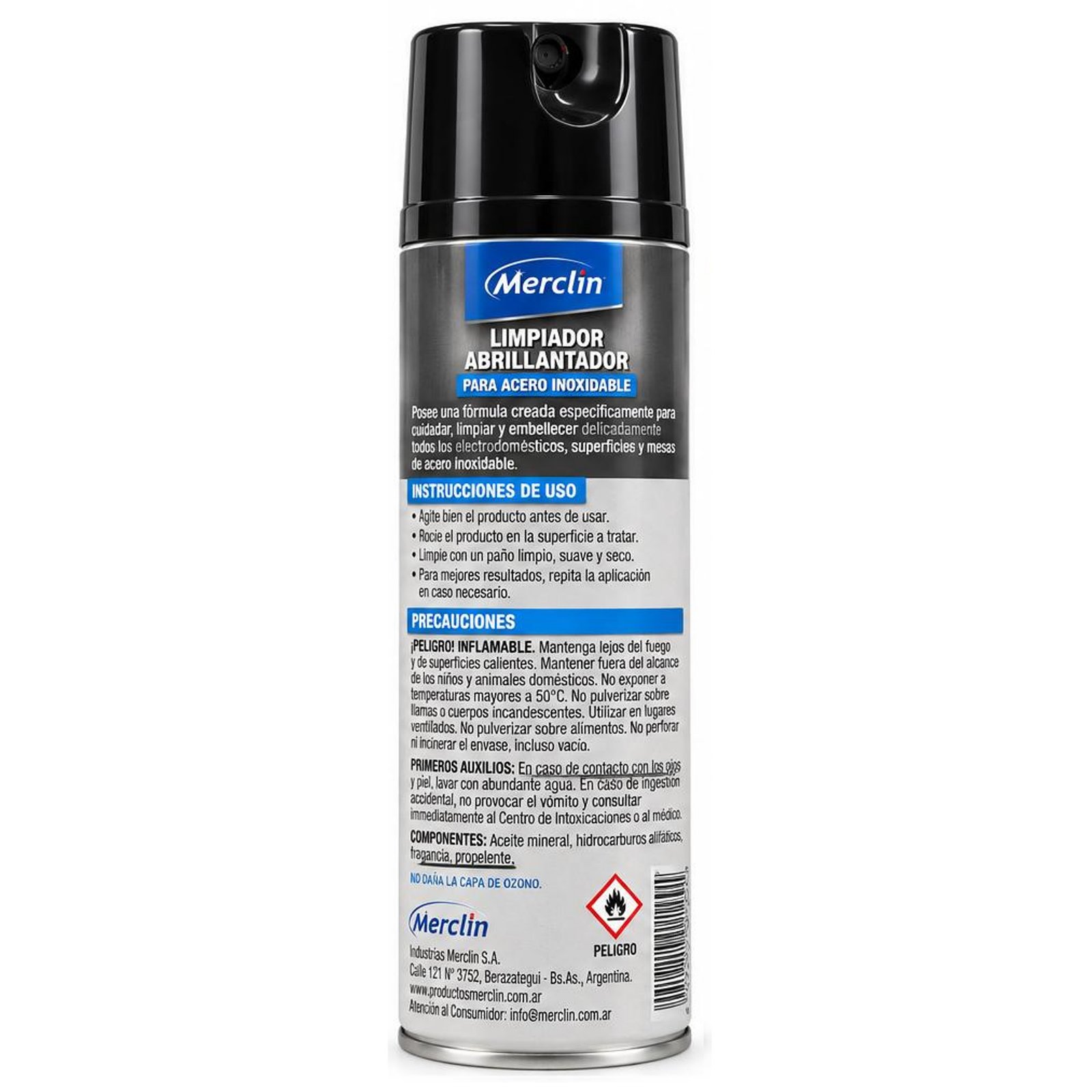 Limpiador Abrillantador Para Acero Inoxidable 360ML - Merclin