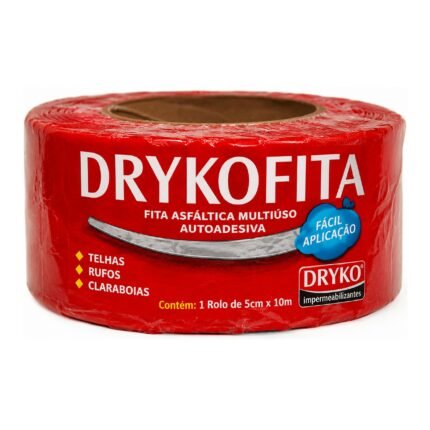 Cinta Asfáltica Adhesiva Multiuso y Tapagoteras DRYKOFITA 5 cm x 10 mt - Aluminizada