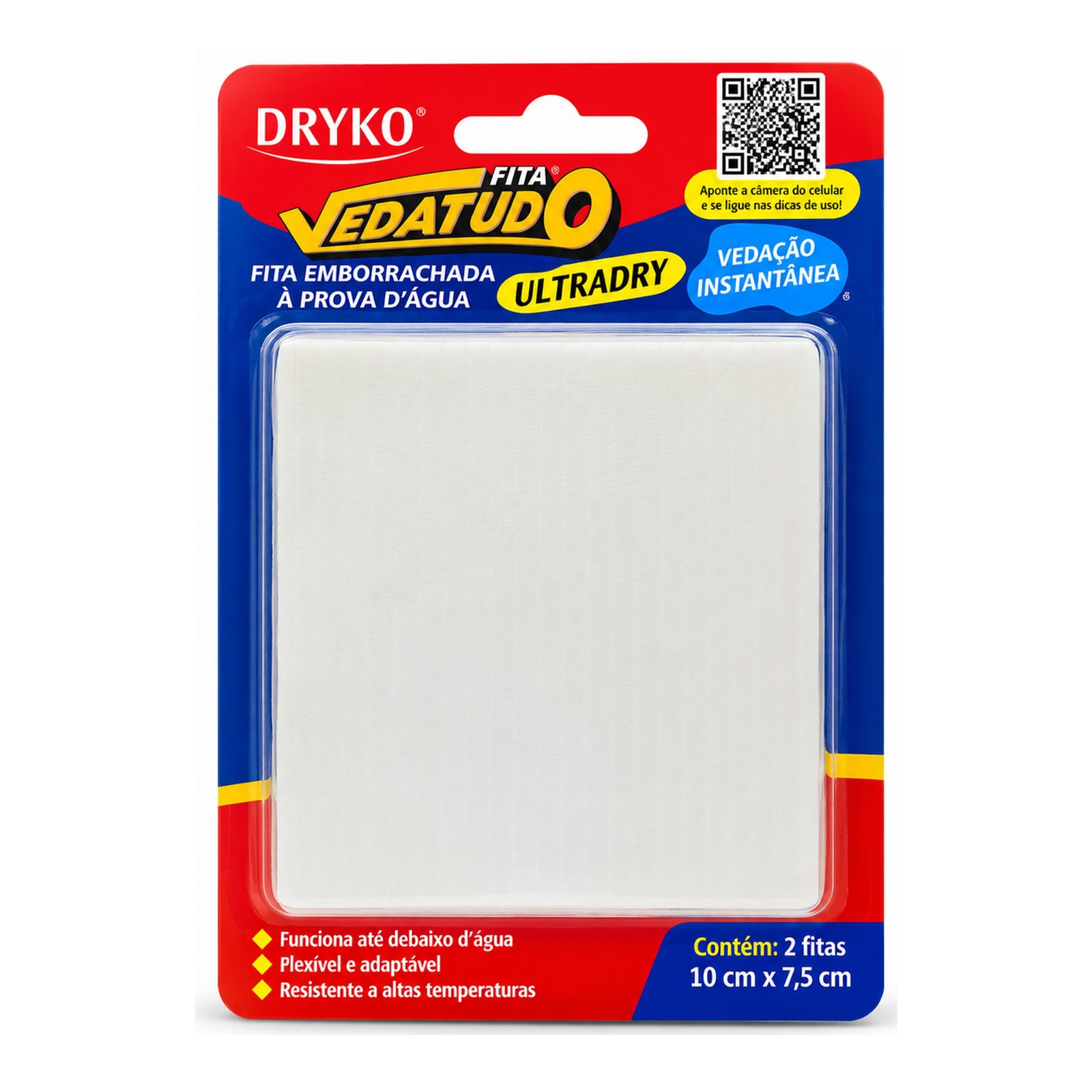 Cinta Selladora Autoadhesiva Drykofita Vedatudo Ultradry Blanca 10cm x 7,5cm - 2 unidades